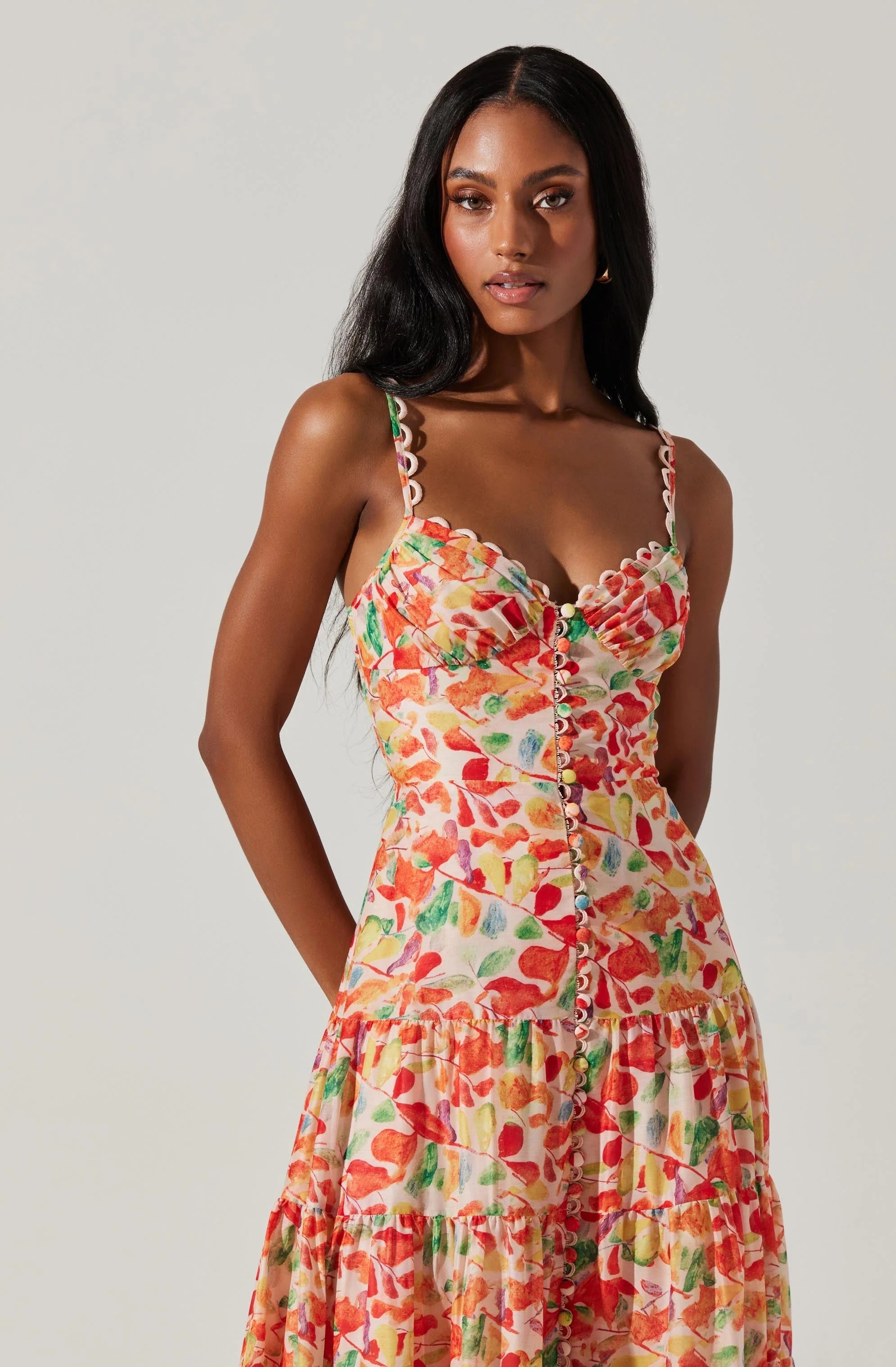 Tazia Tiered Floral Maxi Dress